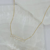GOLD CRYSTAL BAR necklace
