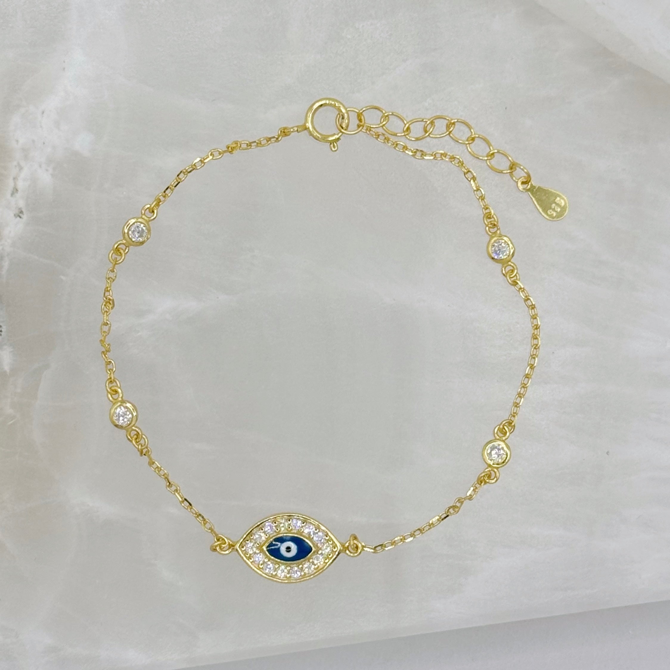GOLD DAINTY EVIL EYE bracelet
