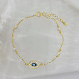 GOLD DAINTY EVIL EYE bracelet