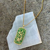 REVERSIBLE DRAGON II GREEN JADE necklace