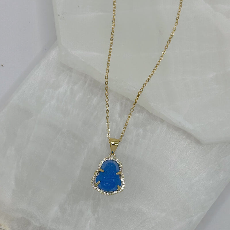 OCEAN BLUE BUDDHA SUPER MINI necklace