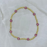 PINK CRYSTAL BEADED bracelet