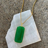 REVERSIBLE DRAGON II GREEN JADE necklace