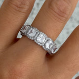 SILVER OXANA CUSHION CUT ring