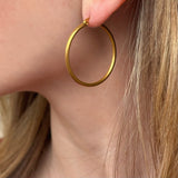 30MM GOLD THIN HOOP earrings
