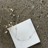 SILVER EVIL EYE BY THE YARD necklace