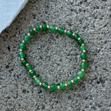 GREEN ONYX GOLD BEADED bracelet