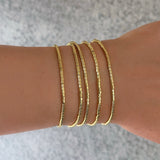 GOLD MINI TUBE BEADED bracelet