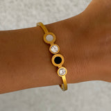 GOLD CRYSTAL TIMELESS bangle