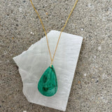 MALACHITE TEARDROP necklace