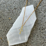 SIMPLE CRYSTAL ANKH SUPER MINI necklace