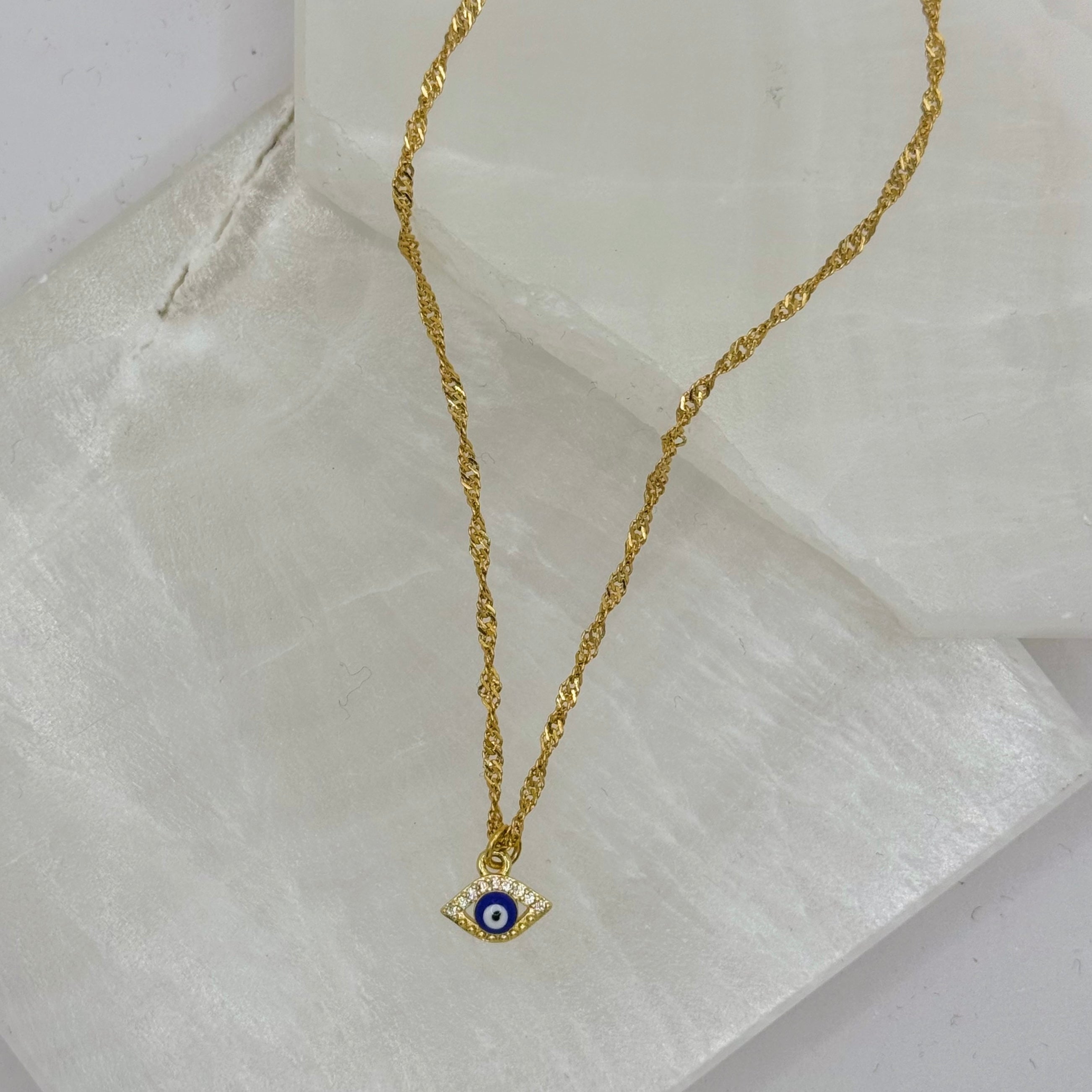 BLUE EVIL EYE SUPER MINI necklace