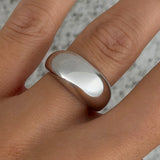 SILVER CHUNKY DOME ring