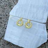 GOLD CHUNKY LOOP STUD earrings