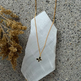 BLACK ENAMEL BUTTERFLY SUPER MINI necklace