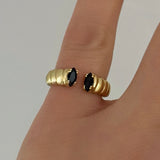 BLACK ONYX ROPE ring