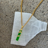 WISE DRAGON GREEN JADE necklace