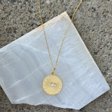 GOLDEN EYE MEDALLION necklace
