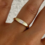 GOLD BAGUETTE TAPERED ring