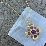 GOLD FLORENCE PURPLE GEMSTONE necklace