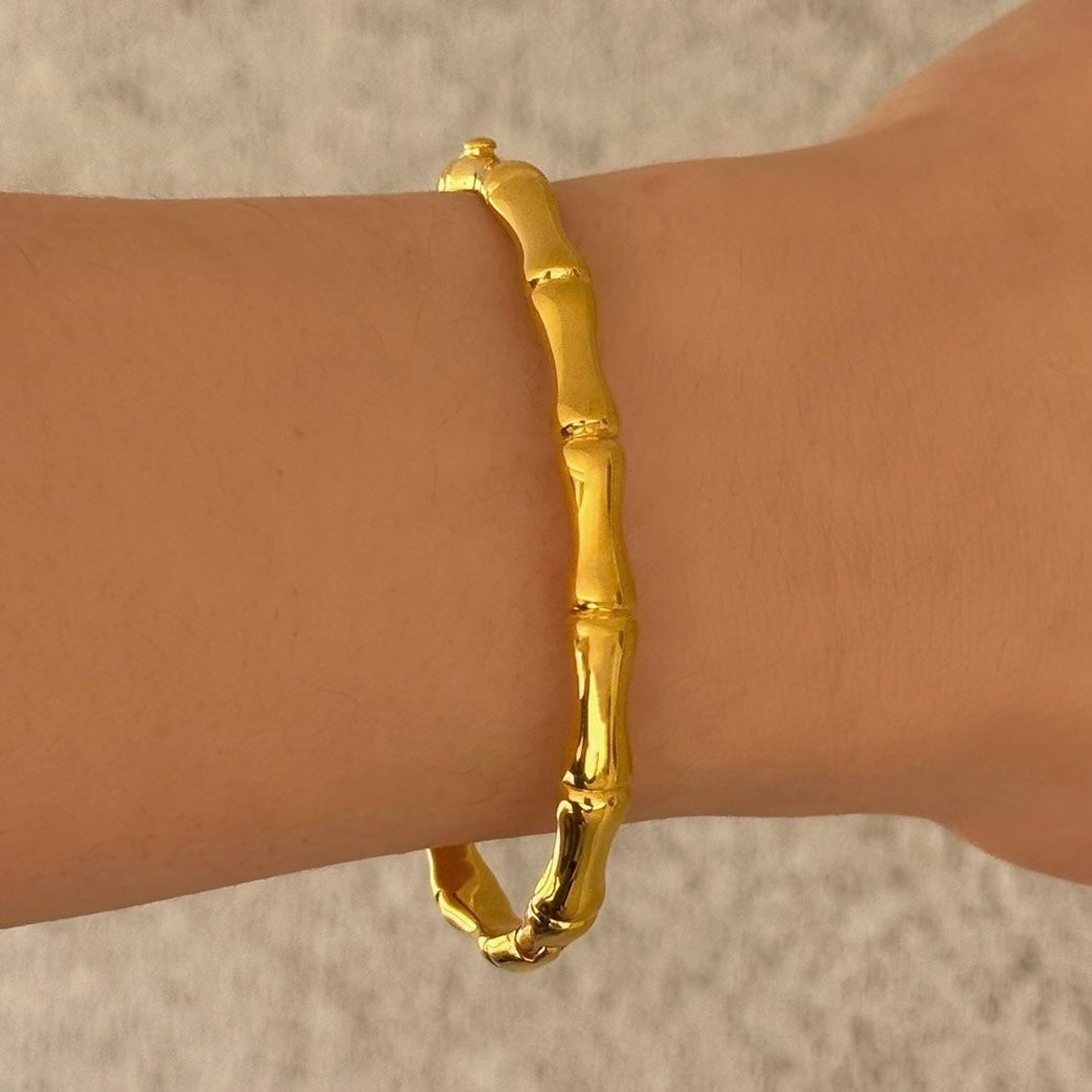 GOLD THICK BAMBOO bangle