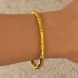 GOLD THICK BAMBOO bangle