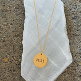GOLD ROUND ELEVEN ELEVEN necklace