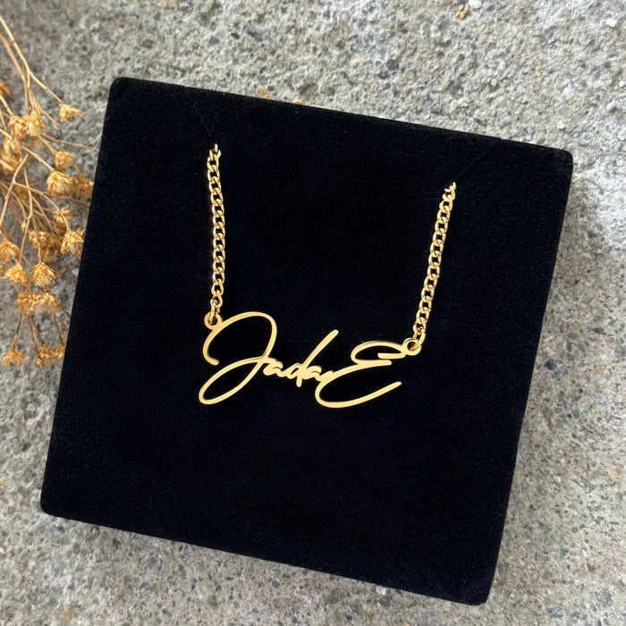 CUSTOM SIMPLE SCRIPT NAMEPLATE necklace