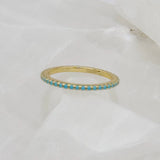 GOLD THIN TURQUOISE ring