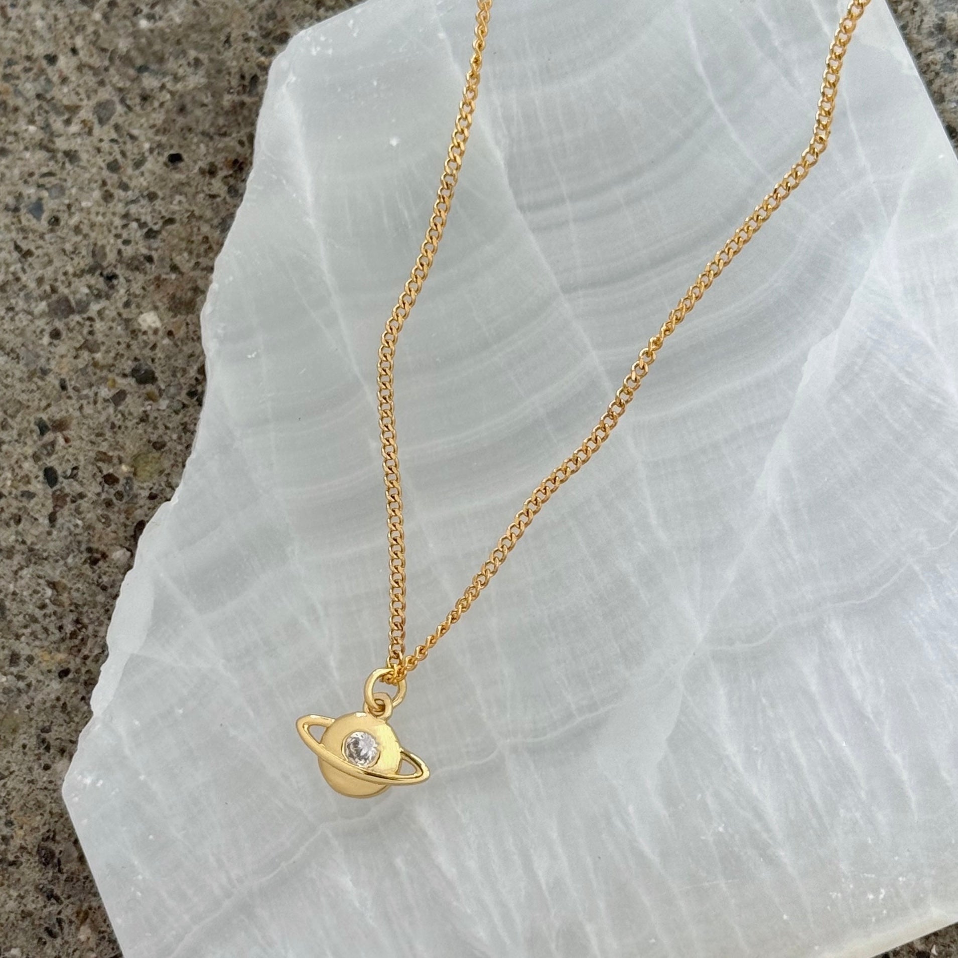 GOLD PLANET SUPER MINI necklace