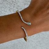 GOLD CRYSTAL SNAKE bangle