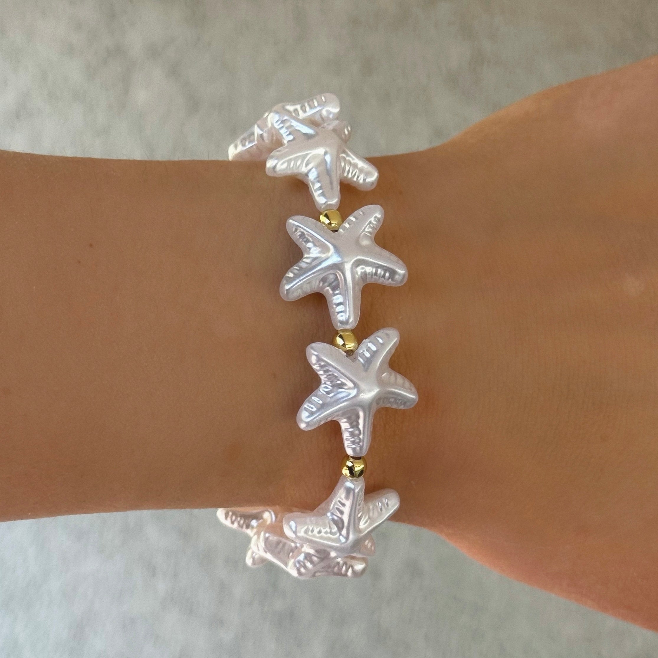CHUNKY PEARLED STARFISH bracelet