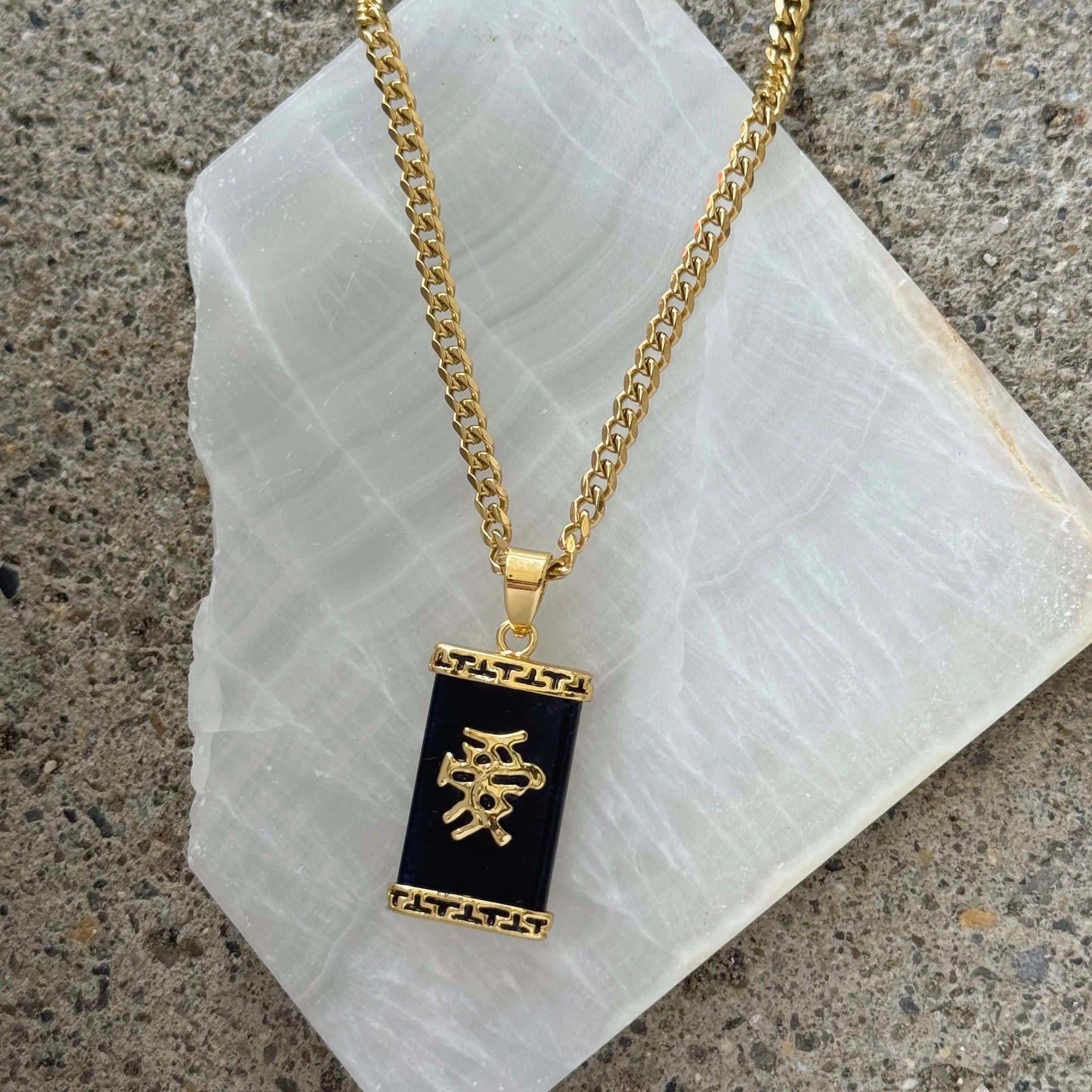 LOVE BLACK JADE necklace