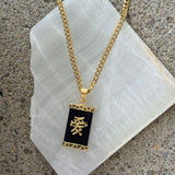 LOVE BLACK JADE necklace