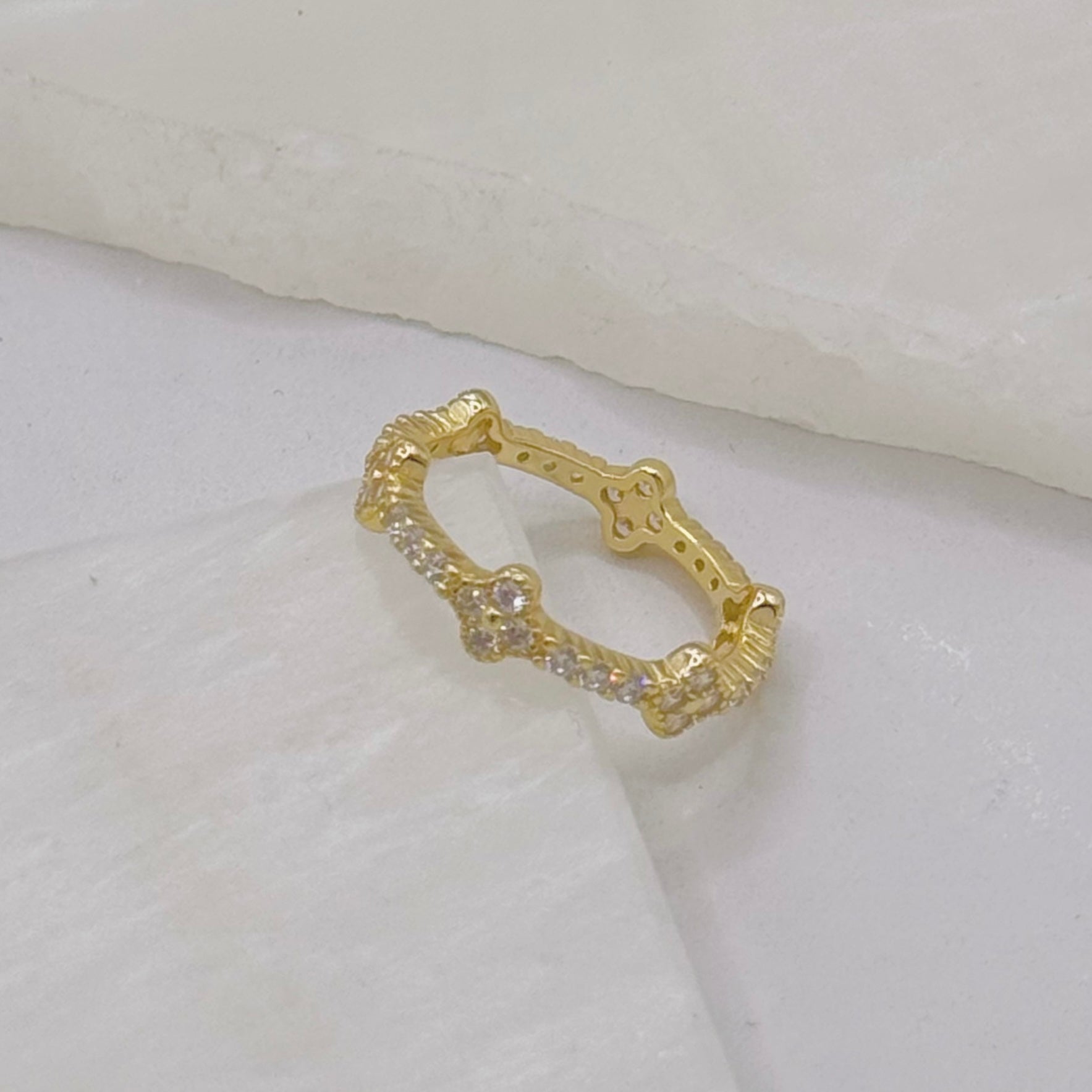 GOLD CRYSTAL GOOD LUCK ring