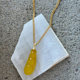 LUCKY PEAS YELLOW JADE necklace