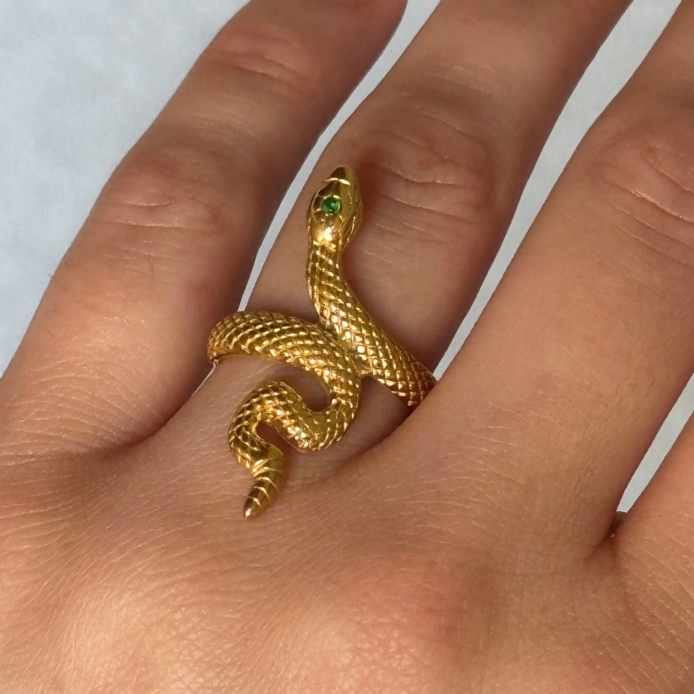 GOLD STEEL SNAKE ring