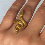 GOLD STEEL SNAKE ring