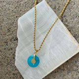 GOOD FORTUNE MINI BLUE JADE necklace