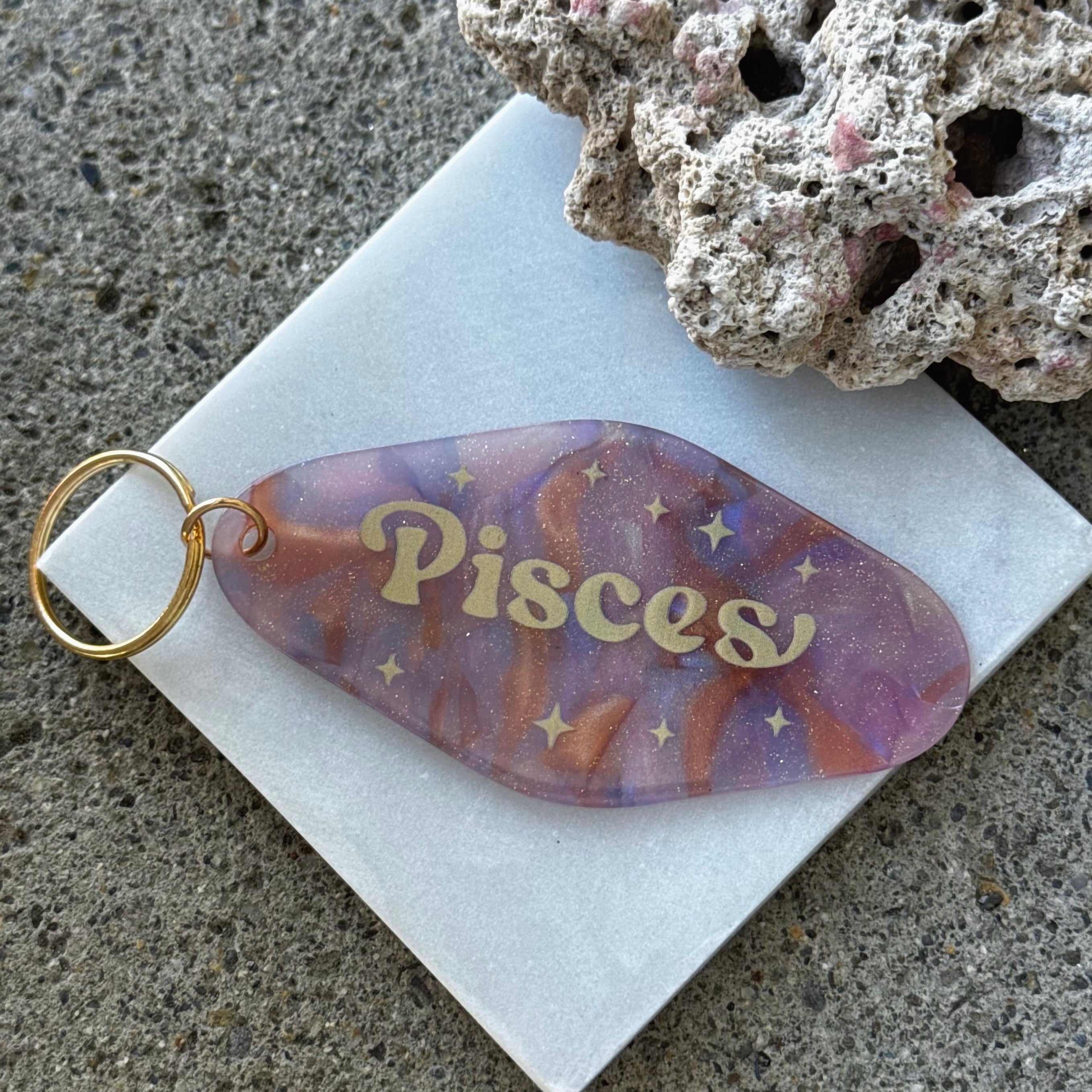 ZODIAC PISCES keychain