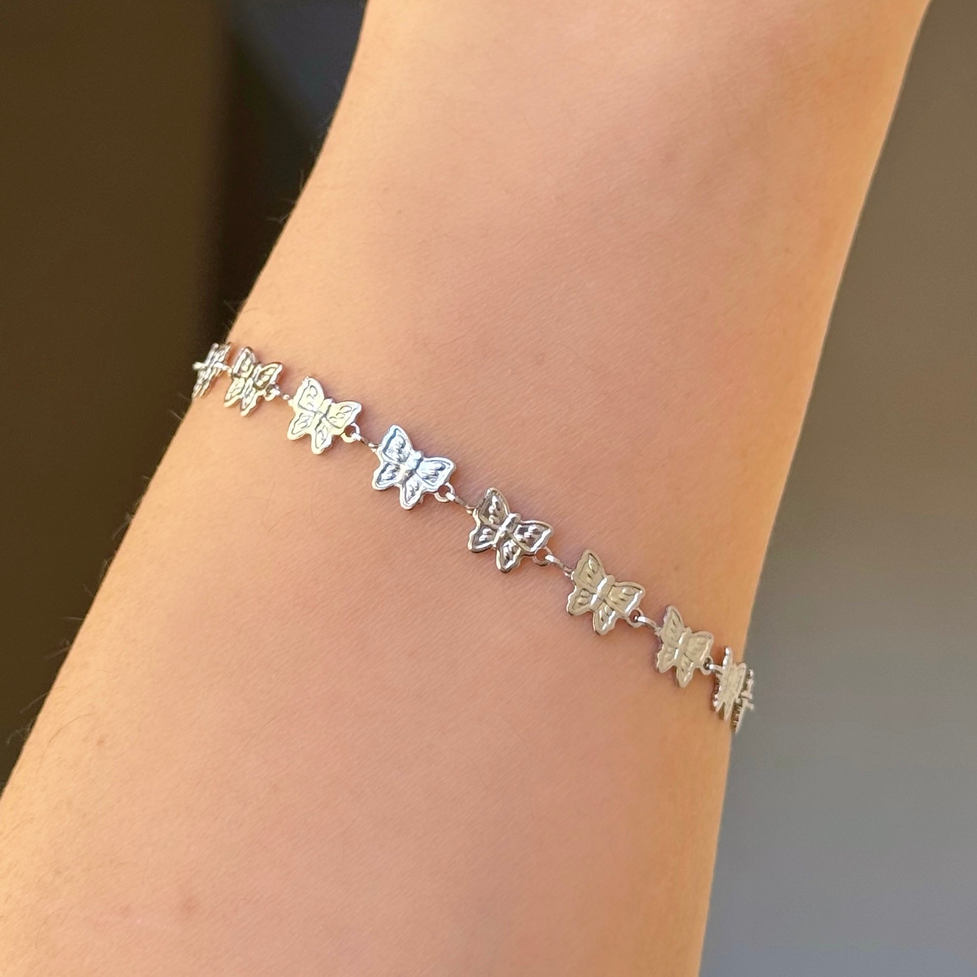 SILVER BUTTERFLY STEEL bracelet