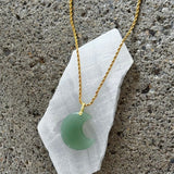 AVENTURINE CRESCENT MOON necklace