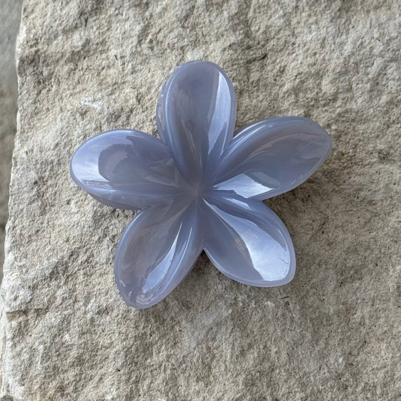 LAVENDER GRAY FLOWER hair clip