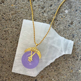RICH ROUND LAVENDER JADE necklace