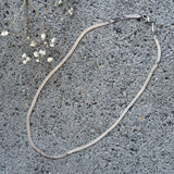 4MM STERLING SILVER HERRINGBONE necklace