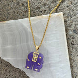 ELEPHANT PURPLE JADE necklace