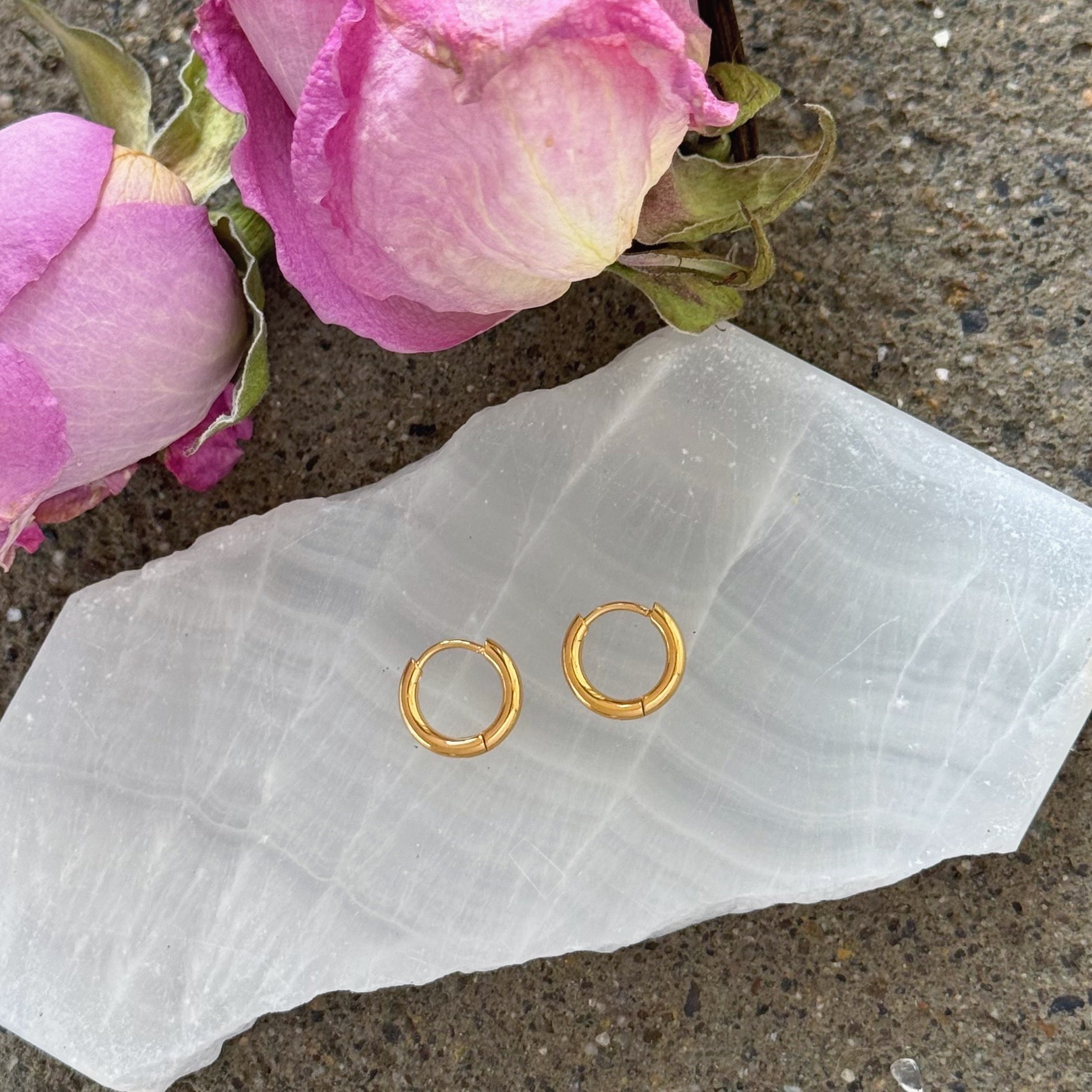 8MM GOLD MINI HOOP earrings