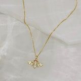 CRYSTAL PINK SAPPHIRE BEE SUPER MINI necklace