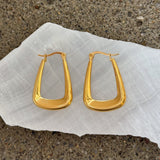GOLD AREENA TAPERED HOOP earrings