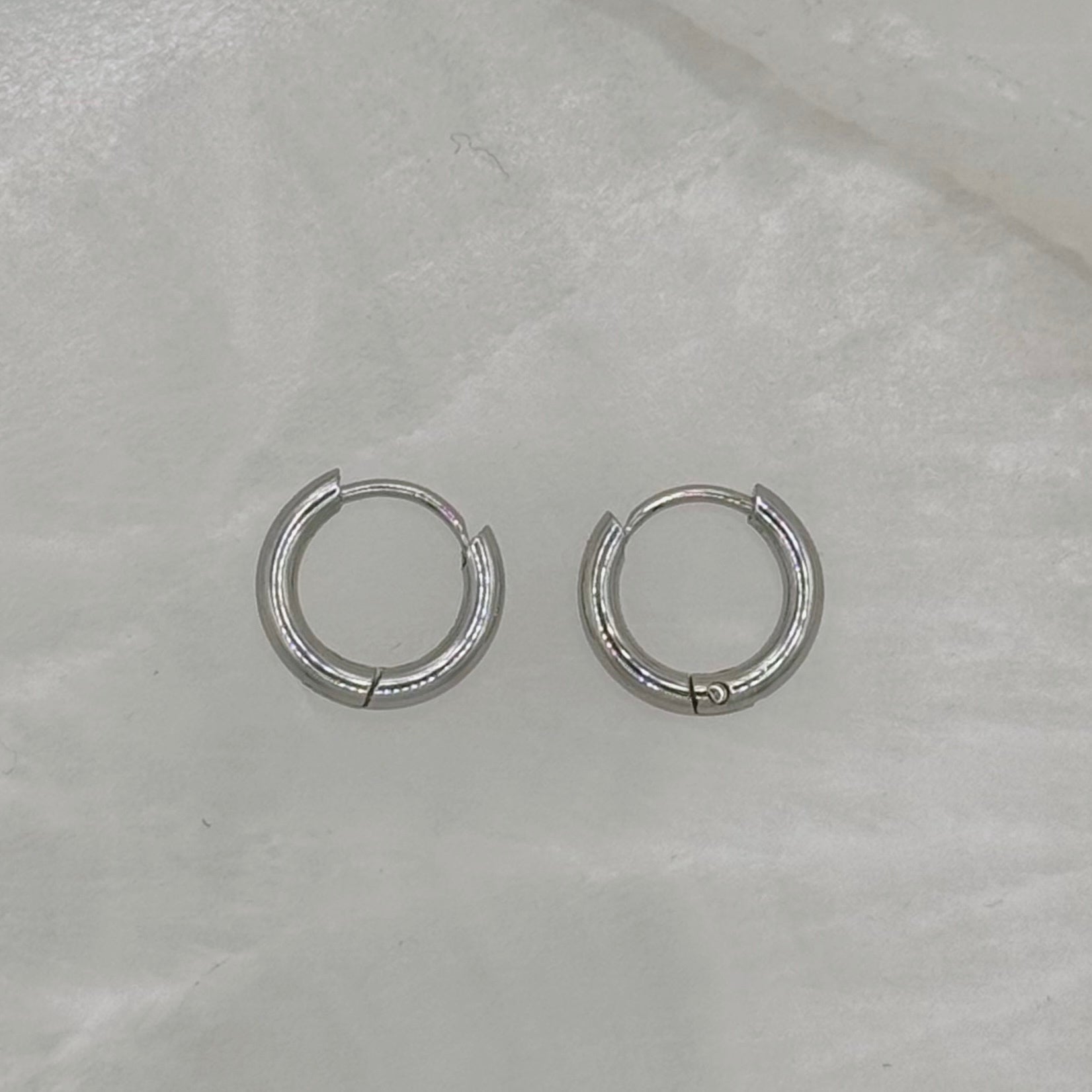 11MM STEEL HOOP earrings